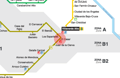 El Casar station map