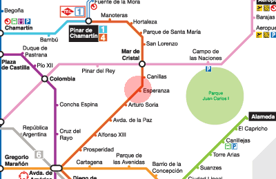 Esperanza station map