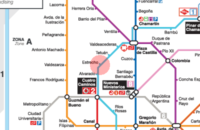 Estrecho station map