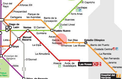 Garcia Noblejas station map
