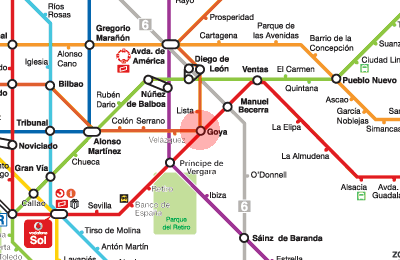 Goya station map
