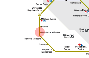 Hospital de Mostoles station map