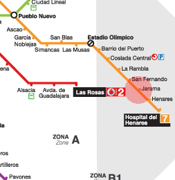 Jarama station map
