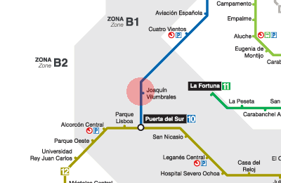 Joaquin Vilumbrales station map