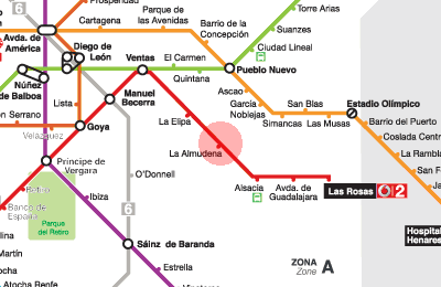 La Almudena station map