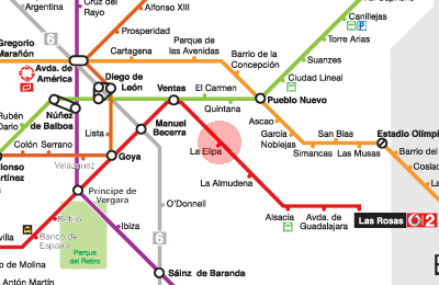 La Elipa station map