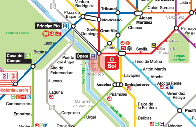 La Latina station map