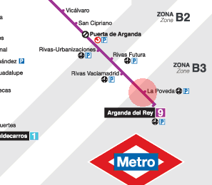 La Poveda station map