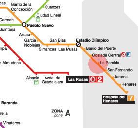 La Rambla station map