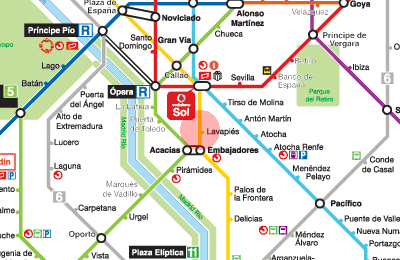 Lavapies station map