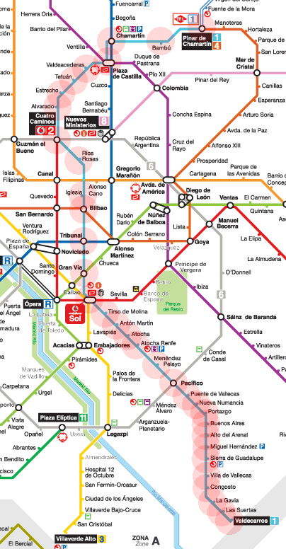 Madrid Metro Line 1 map