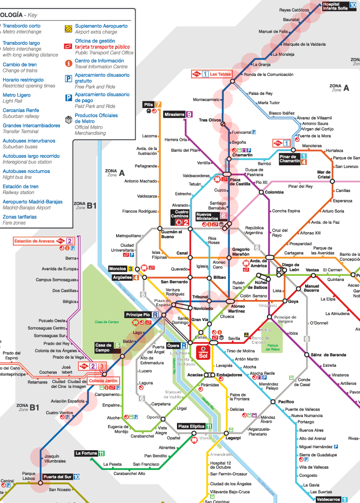 Madrid Metro Line 10 map