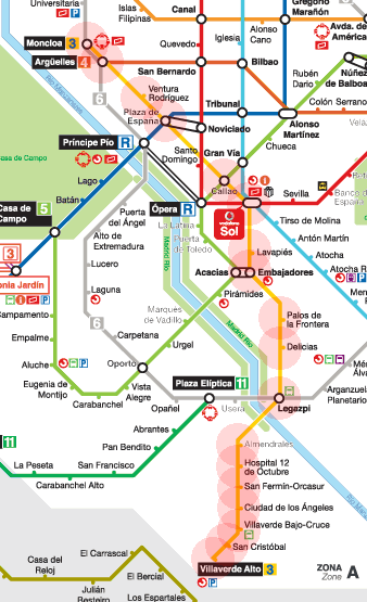 Madrid Metro Line 3 map