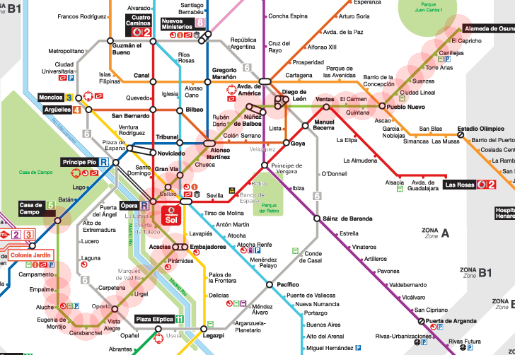Madrid Metro Line 5 map