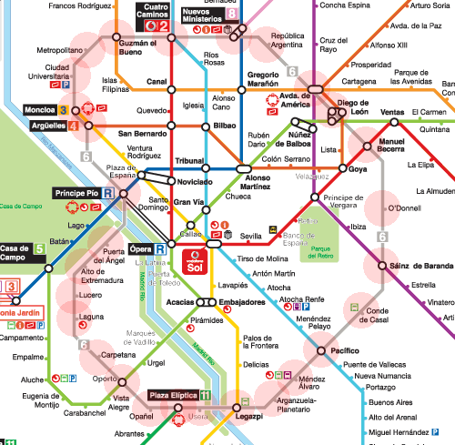 Madrid Metro Line 6 map