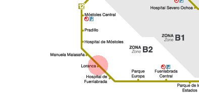 Loranca station map