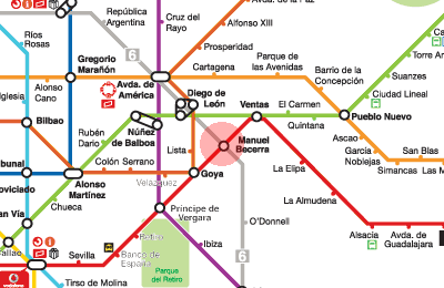 Manuel Becerra station map