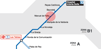 Manuel de Falla station map