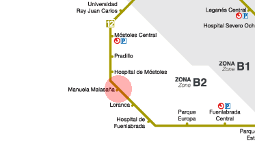 Manuela Malasana station map