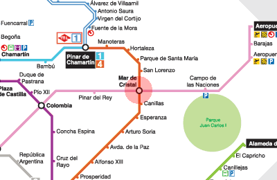 Mar de Cristal station map