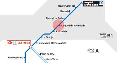 Marques de la Valdavia station map