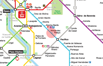 Menendez Pelayo station map