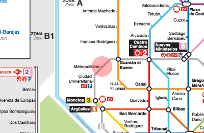 Metropolitano station map