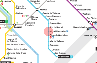 Miguel Hernandez station map