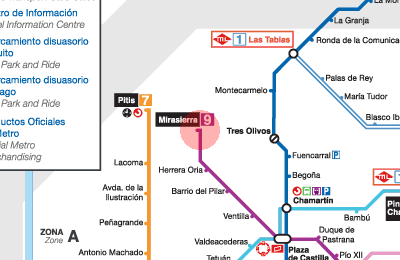 Mirasierra station map