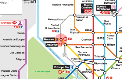 Moncloa station map