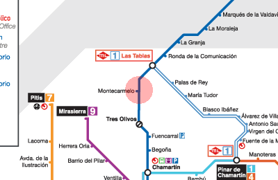 Montecarmelo station map