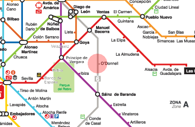 O'Donnell station map