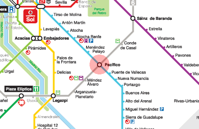 Pacifico station map