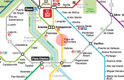 Palos de la Frontera station map
