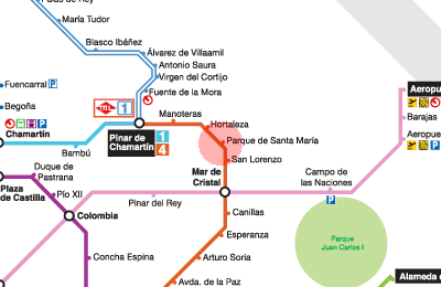 Parque de Santa Maria station map