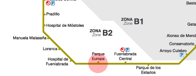 Parque Europa station map