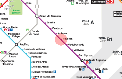 Pavones station map