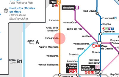 Penagrande station map