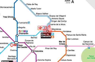 Pinar de Chamartin station map