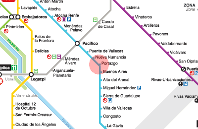 Portazgo station map