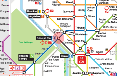 Principe Pio station map