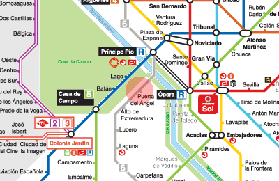 En Vivo Encogerse de hombros Egipto Puerta del Angel station map - Madrid Metro
