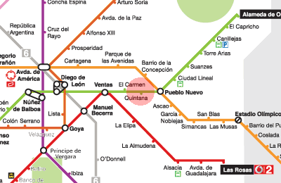Quintana station map