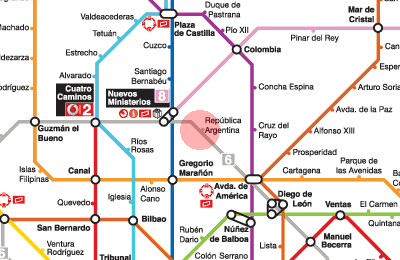 Republica Argentina station map