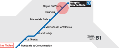 Reyes Catolicos station map