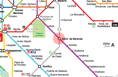 Sainz de Baranda station map
