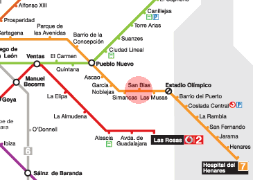 San Blas station map