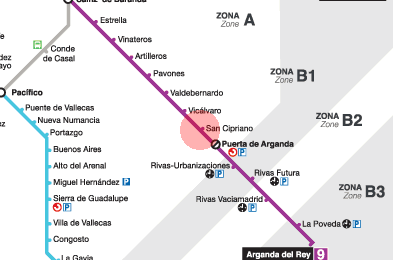 San Cipriano station map