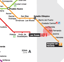 San Fernando station map