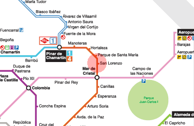 San Lorenzo station map